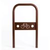 Arceau vélo avec signalétique Brun chocolat RAL 8017 à sceller