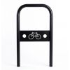 Arceau vélo avec signalétique Noir foncé RAL 9005 à sceller