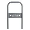 Arceau vélo avec signalétique Gris basalte RAL 7012 à sceller