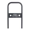 Arceau vélo avec signalétique Gris anthracite RAL 7016 à sceller