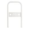 Arceau vélo avec signalétique Blanc pur RAL 9010 à sceller
