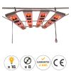 Solarium pour écurie équipé de 16 lampes 150 W et 8 ventilateurs