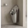 urinoir d'angle inox brillant