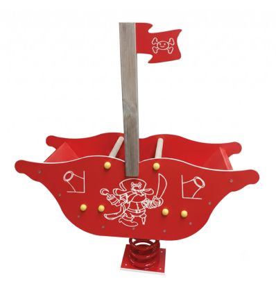 Bateau pirate rouge