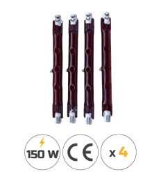Lampes de rechange IR 150 W J118 pour solarium chevaux - Lot de 4