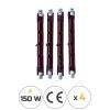 Lampes de rechange IR 150 W J118 pour solarium chevaux - Lot de 4