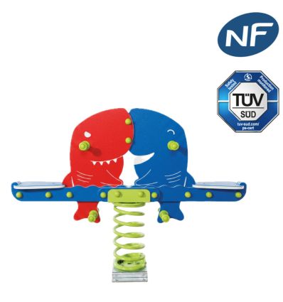 Jeux à ressort double requins ancrage plat