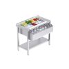 Station cocktail fixe inox premium 100 cm avec éléments démo