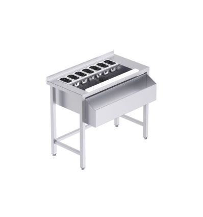 Station cocktail inox premium 100 cm sans étagère