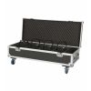 Flight case ouvert avec projecteurs