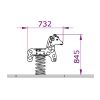 Dimension Jeux sur ressort Girafe