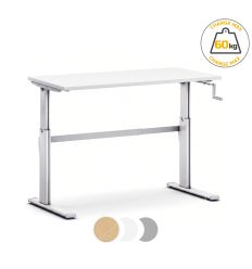 Table réglable avec manivelle en aluminium