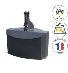 Masse micro tracteur et tracteur Acier MASR - 100 à 2500 kg