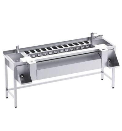 Station cocktail inox premium 200 cm sans étagère