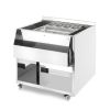Bar à cocktail mobile inox Premium - 75 cm