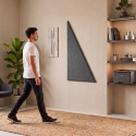 Photo : Panneau acoustique mural professionnel Triangle 120 x 70 cm - Gris souris - 12 mm