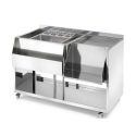 Photo : Bar à cocktail mobile inox Premium - 125 cm