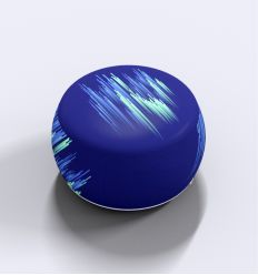 Pouf personnalisé bleu
