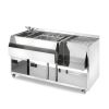 Bar à cocktail mobile inox Premium - 150 cm