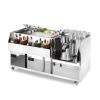 Bar à cocktail mobile inox Premium - 150 cm avec éléments