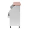 Bar à cocktail mobile inox économique - 150 cm - côté