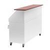 Bar à cocktail mobile inox économique - 150 cm - devant
