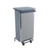 Poubelle HACCP en inox sur roulettes 100 L
