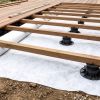 Terrasse renforcée par le feutre géotextile