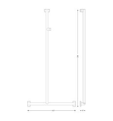 Dimensions barre coudée