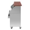 Bar à cocktail mobile inox Eco - 180 cm - Côté
