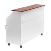 Bar à cocktail mobile inox Eco - 180 cm - Face