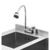 Station cocktail inox éco 106 cm - évier