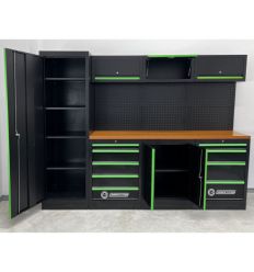 Meuble garage atelier bois 2640 x 500 mm