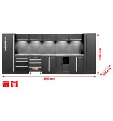 Dimensions atelier modulaire 4600 x 500 mm