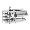 Photo : Station cocktail inox Économique - 152 cm