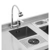 Station cocktail fixe économique inox 152 cm - évier