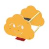 Jeux sur ressort Nuage Jaune 2 places