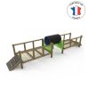 Parcours d'obstacles avec tunnel pour aire de jeux pour enfants