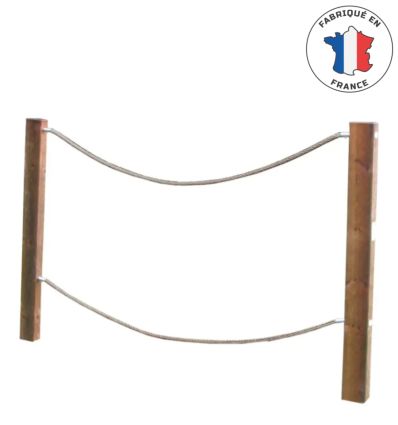 Pont de singe en bois et corde pour aires de jeux pour enfants