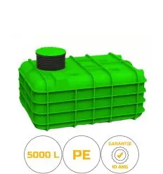 Cuve enterrée récupération eau de pluie 5000L plate