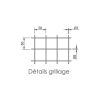 Dimensions du grillage du panier de stockage