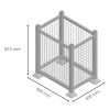 Dimensions de la cage de stockage taille S