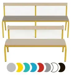 Banc maternelle avec dossier