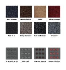 Tapis d'accueil hybride textile et brosse nuancier