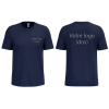 Tee shirt personnalisé bleu marine logo entreprise homme