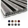 Tapis d'accueil hybride textile et gomme
