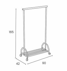Dimensions du portant pour vêtement professionnel