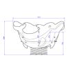 Dimensions Jeux sur ressort 4 places - Dauphin