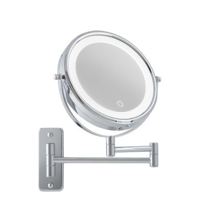 miroir grossissant avec bras extensible chrome