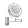 miroir grossissant avec bras extensible chrome